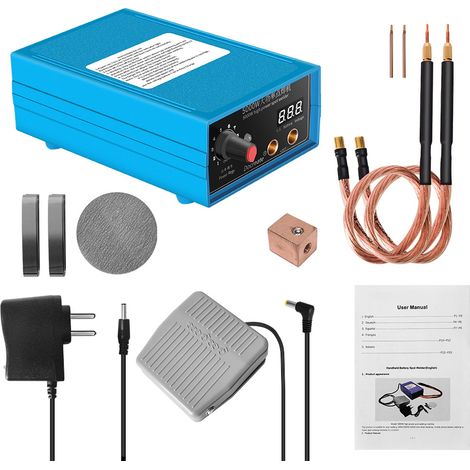 Machine à souder domestique portable à main haute puissance de 5 000 W, à batterie, pour le soudage par points de tôles de nickel, avec affichage numérique (1/5)