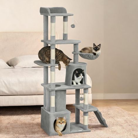 Arbre à chat gris foncé 60 x 40 x 170 cm (1/5)