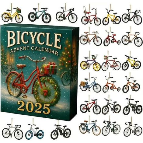 Calendrier de l'Avent Noël sur le thème du vélo 2026 décompte de 24 jours AA (1/5)