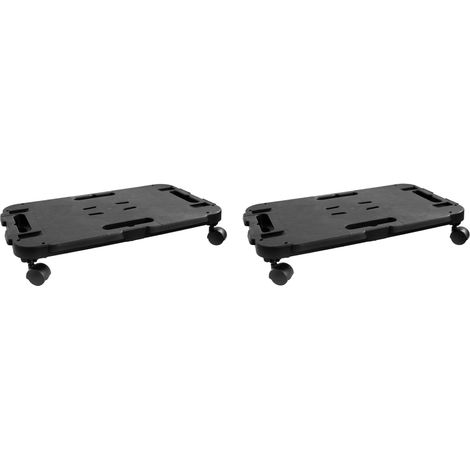 Chariots de transport 2 pcs noir polypropylène 200 kg