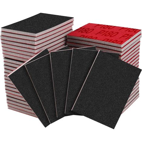 Schleifschwämme,20 Stück,Weiches,Flexibles Nass-Trocken-Schleifpapier,180 Körnung Handschleifblöcke,Schleifpads für Holz,Trockenbau,Metall,Farbe, Autokarosseriereparatur (1/5)