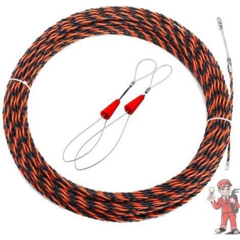 Starres Einziehband für Elektriker, 50 m, 5 mm Durchmesser, einziehbares Einziehband für elektrische Kabel und Verlängerungskabel (1/5)