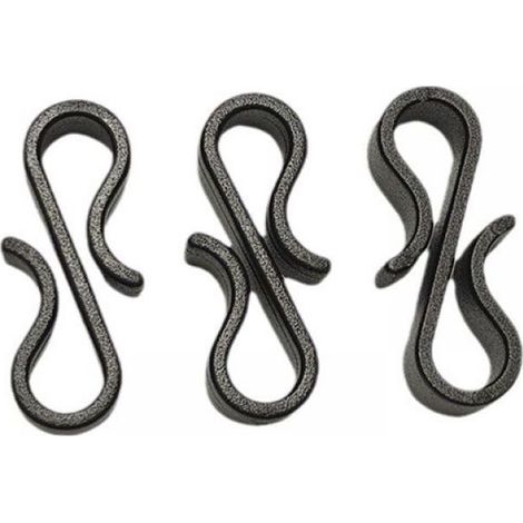 Gutter Hook - Black Plastic Outdoor Decoration Clip - For Gutters Eaves Fences Railings - 120 Pieces (1/5)