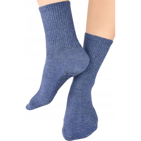 Calcetines para niño, ABS, algodón, sin compresión, azul marino, 43/46 V009H