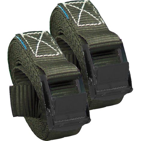 2x Profi Spanngurt Gurt Zurrgurt Klemmschloss Auto 1-tlg 2,5m 250 kg Anthrazit (1/2)