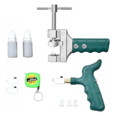 QORVA-Coupe-verre Manuels Outils de Coupe Coupe Carrelage, Ensemble de  Coupe Verre Diamant Coupe Carrelage Manuel Kit Outils pour Outils de Coupe pour Miroirs, Fenêtres et Palettes