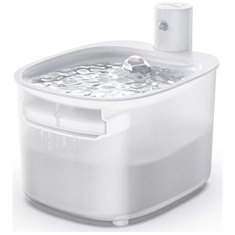 Fontaine a Eau Chat sans Fil - Bebedero inalámbrico Para Gatos Con Sensor de Movimiento - 2,6L Distributeur Chien Automatique à Pile - Batterie 3000mAh Rechargeable