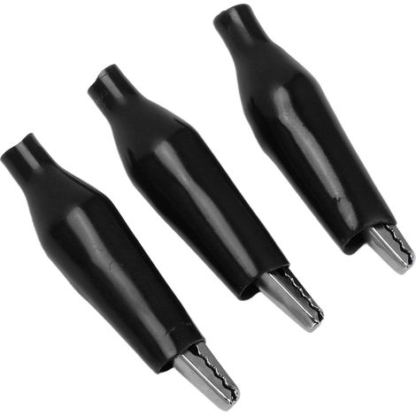 25.011 100PCS Pinces de Test pour Chargeur Batterie, Pinces de Chargement avec Poignée Unique, Accessoires Électriques Noirs (1/5)