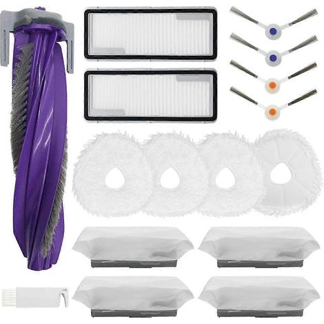 Filtre pour aspirateur brosse pour aspirateur Filtre de brosse pour aspirateur filtre de Freo X Ultra Robot Aspirateur Accessoires Main Side Brosses HEPA Filtres Serpillière Pads Dust Bags (1/5)