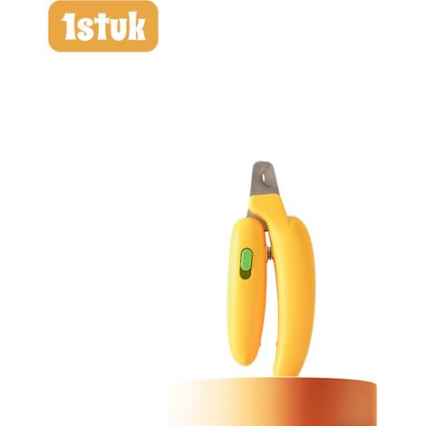 1 coupe ongles jaune pour chiens chats et chiots avec conception antidérapante outil de toilettage sûr et pratique pour couper les griffes des animaux (1/5)