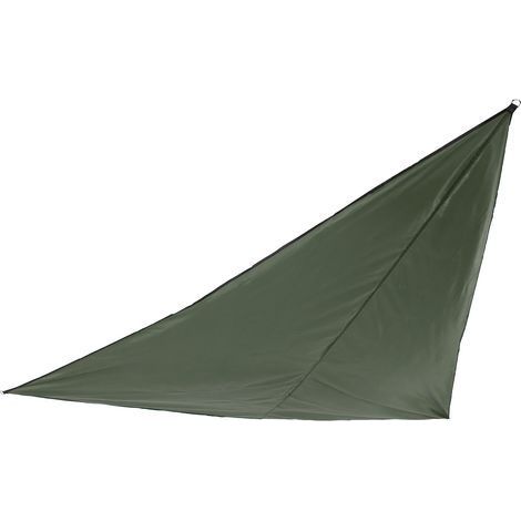 Dreieckiges, UV-beständiges, atmungsaktives und wasserdichtes Sonnensegel für Terrassen, Schwimmbäder, Innenhöfe und Carports (militärgrün) (1/5)