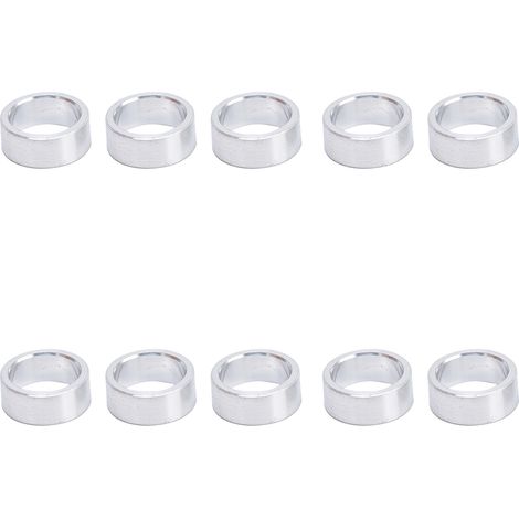 Lot de 10 entretoises rondes non filetées en alliage d'aluminium, diamètre extérieur 10 mm x 4 mm