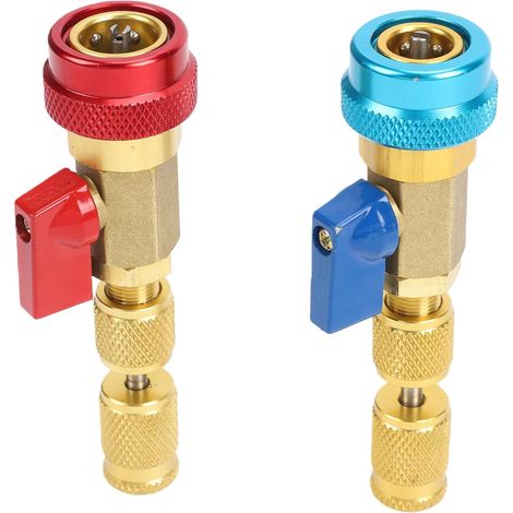 Kit D'outils de Retrait Noyau Valve AC, Démontage et D'installation Schrader avec Raccords Rapides pour L'entretien du Système AC CVC Automobile (1/5)