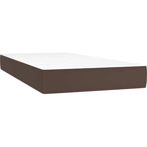 Maison Exclusive - Materasso a Molle Insacchettate Rigidità Media Marrone 90x200x20 cm in Similpelle (1/5)