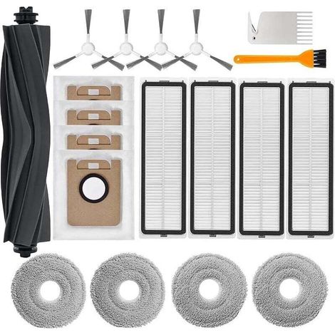 19 Accessoires pour Dreame L10s Ultra / L10 Ultra / L10 Prime/Xiaomi X20+ Pièces de Rechange avec 1 Brosse Principale 4 Sac Aspira (1/4)