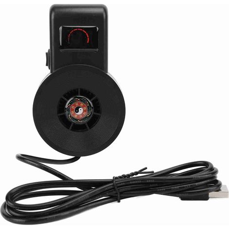 Ortviai Ventilateur de refroidissement pour aquarium – USB, silencieux, design suspendu, noir, 70 x 65 x 115 mm