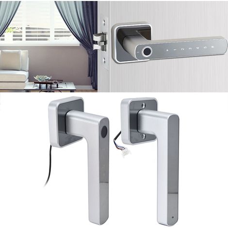 Serrure à combinaison pour porte intérieure en bois, serrure à empreinte digitale à poignée unique pour porte de maison ou de chambre d'hôtes, serrure de porte intelligente moderne et minimaliste (1/5)