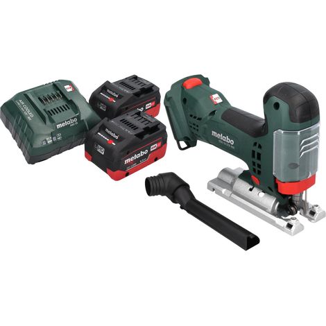 Scie sauteuse sans fil Metabo STA 18 LTX 100 18 V 100 mm Brushless + 2 batteries LiHD 5,5 Ah + chargeur