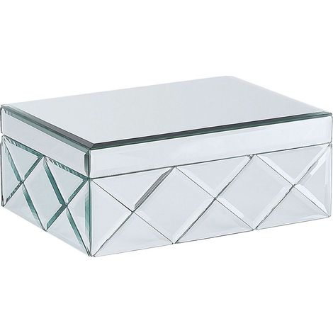 Schmuckkästchen GORRON Glas Silber verspiegelt