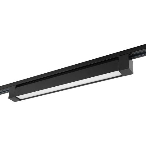 Barra a LED 30W Nera diffusore opaco binario monofase BARLED-MONO-30W-NEROLuce Calda 3000k