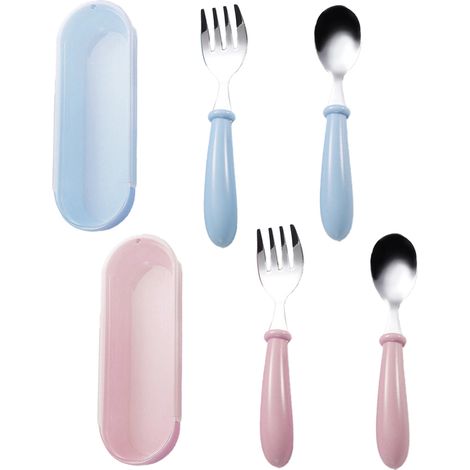 Couverts Enfants - Ensemble Couverts Métalliques Pour Enfants - Adaptés 1 À 12 Ans - 6 Pièces (1/5)