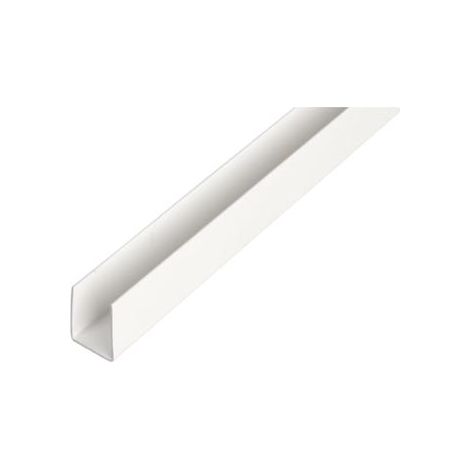 PROFILO AD U 10X12X2000MM PVC BIANCO (1/2)