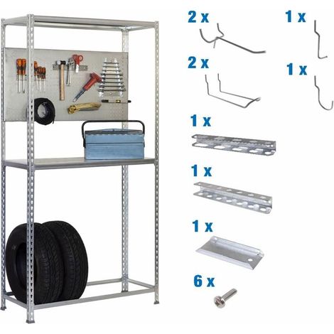 Estantería SIMONRACING Pack megaplus 3/400 galvanizada + 9 accesorios
