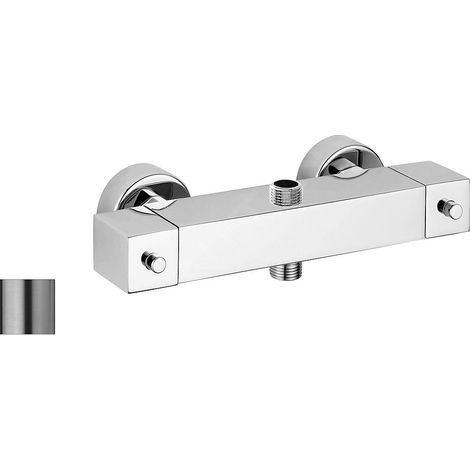 Paffoni Level - Mitigeur de douche thermostatiques, 2 sorties, inox LEQ269ST (1/2)