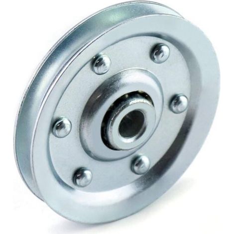 Poulie Câble - Forme V - Acier - Pour Porte De Garage - Charge Maximale 215 Kg - 2 Pièces (1/5)