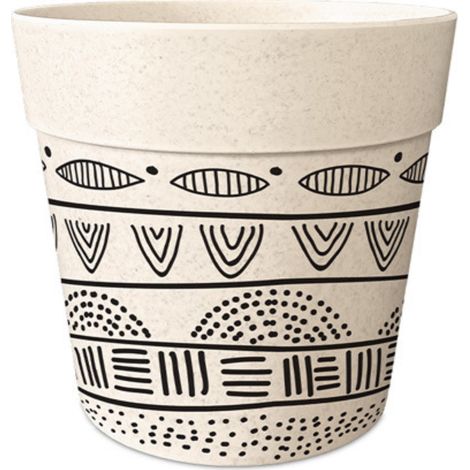 Cache pot bambou beige et noir 6 cm (1/2)