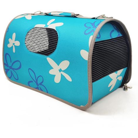 1 - Sac De Transport - Sac Pour Chien Et Chat - En Tissu Avec Filet - Pour Voyage Et Maison - Vert Bleu Noir Rouge - 43,5x25x25cm (1/5)