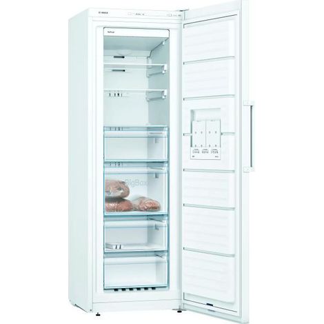 Bosch – Congélateur armoire 225 L – Froid no frost multiairflow – Dimensions L 60 x H 176 cm – Classe énergétique E – Blanc (1/4)