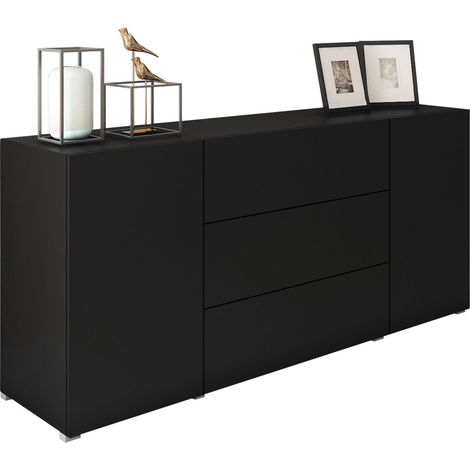 Cómoda Sarasota 191, Grafito, Con cajones y puertas, Número de cajones: 0, 68x150x39cm