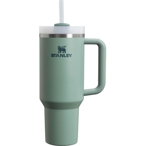 Stanley Quencher H2.0 FlowState Borraccia con Cannuccia 1.2L - Freddo per 11 Ore - Con Ghiaccio per 48 Ore - Senza BPA - Tazza Termica con Manico - Borraccia Termica - Shale (1/4)