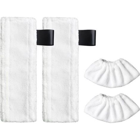 2 chiffons + 2 housses en tissu pour vadrouille à vapeur Karcher EasyFix SC2 SC3 SC4 SC5 (1/3)