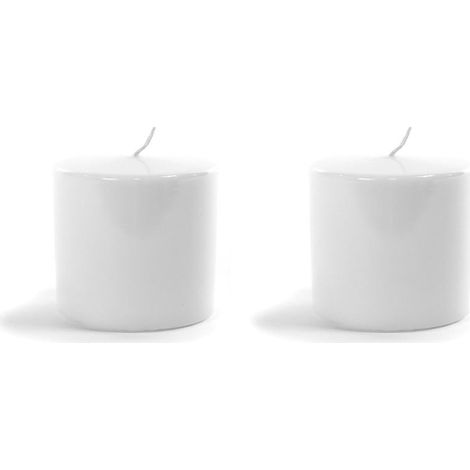 Set di 2 Candele decorative "Pillar Lucid" confezione con scatola bianca -Ø 4 x 5 cm / Bianco (1/4)