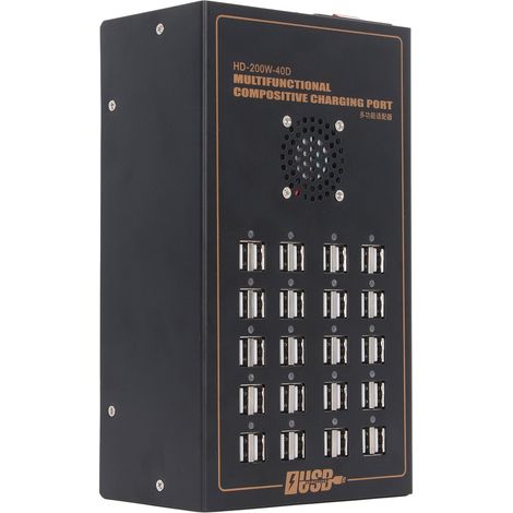 20-Port-USB-Hub mit 170V-240V-Netzteil, intelligenter Mehrfachsteckdosenverteiler zum Laden und zur Datenübertragung, integriertes Netzteil, kompatibel mit Computern und Peripheriegeräten (1/5)