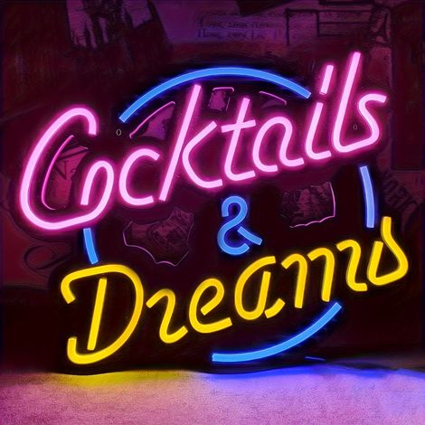 Cocktail & Dream Panneau néon pour chambre à coucher pour décoration murale néon bleu USB Grandes lettres néon rose,maison,bar,club,boutique,pub (1/5)