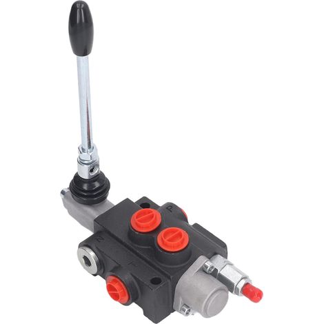 SJLERST Kit de Vanne de Contrôle de Débit, Hydraulique 1 Bobine Double Effet avec Barre de Soulagement Réglable Poignée de Commande Accessoire de Tracteur (1/5)