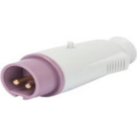 Spina Mobile Diritta IP44-2P 16A 20-25V Viola