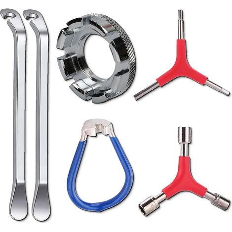 Outils en Acier pour Vélo, Clé à Rayons Nouvelle Version, Lot de 5