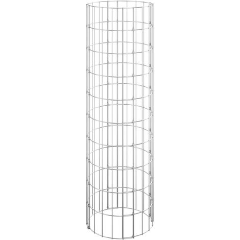 Maison Exclusive - Gabionen-Säule Rund Verzinkter Stahl Ø30x100 c