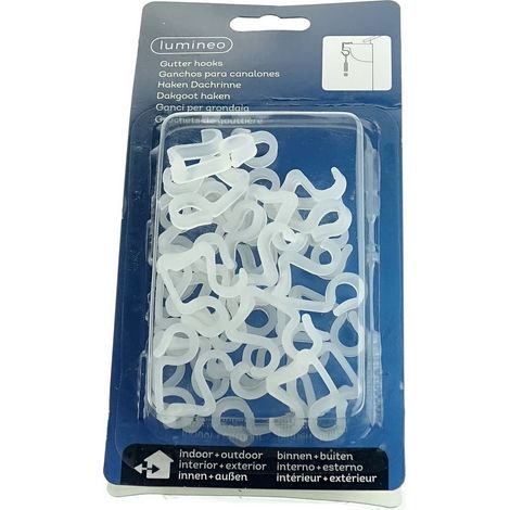 Lumineo Zubehör Dachrinnenhaken für Dekorationen 3 cm - 24er Set