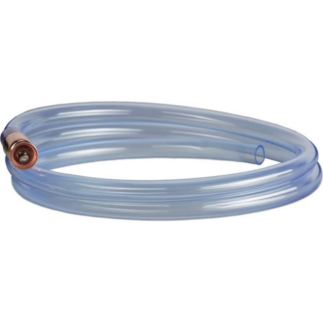Relaxdays Pompe de vidange 187 cm Tuyau vidange Transfert Huile Manuel Huile, Transparent (1/5)