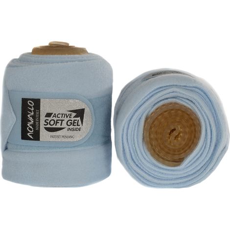 ACAVALLO Fasce gel e pile Cavallo Equitazione LIGHT BLUE (1/3)