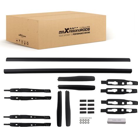 Pair Aluminum Roof Rails Side Rails Rack Bars Black For Ford Kuga Mk2 2013-2019 (1/5)