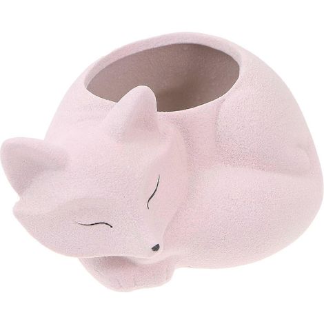 Mini pots de fleurs en forme de renard, pots de fleurs en céramique pour plantes succulentes, décoration intérieure et extérieure. (1/5)