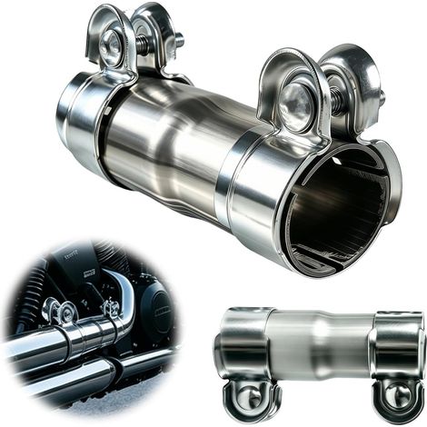 Collier Echappement, Manchon Echappement Reduction 40-45mm 120mm Longueur Acier Inoxydable, Raccord Réducteur pour Tuyau d'Échappement, Antirouille Durable Facile à Installer pour Auto (1/5)