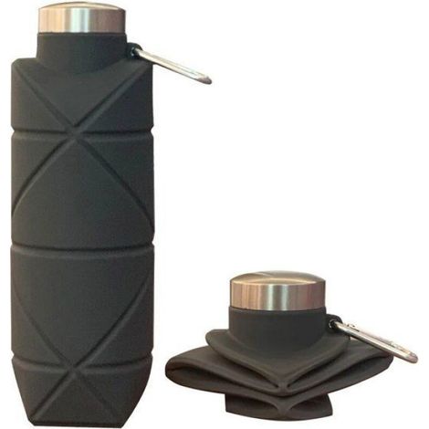 Bouteille Eau Pliable - Silicone Alimentaire 700 ml - Anti-Fuite Portable pour Camping Randonnée Voyage - 1 Pièce