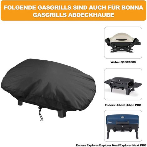 Housse de protection barbecue imperméable anti-poussière en tissu Oxford 67,1 x 44 x 32 cm pour grill gaz portable Weber Q1000 carcover (1/4)